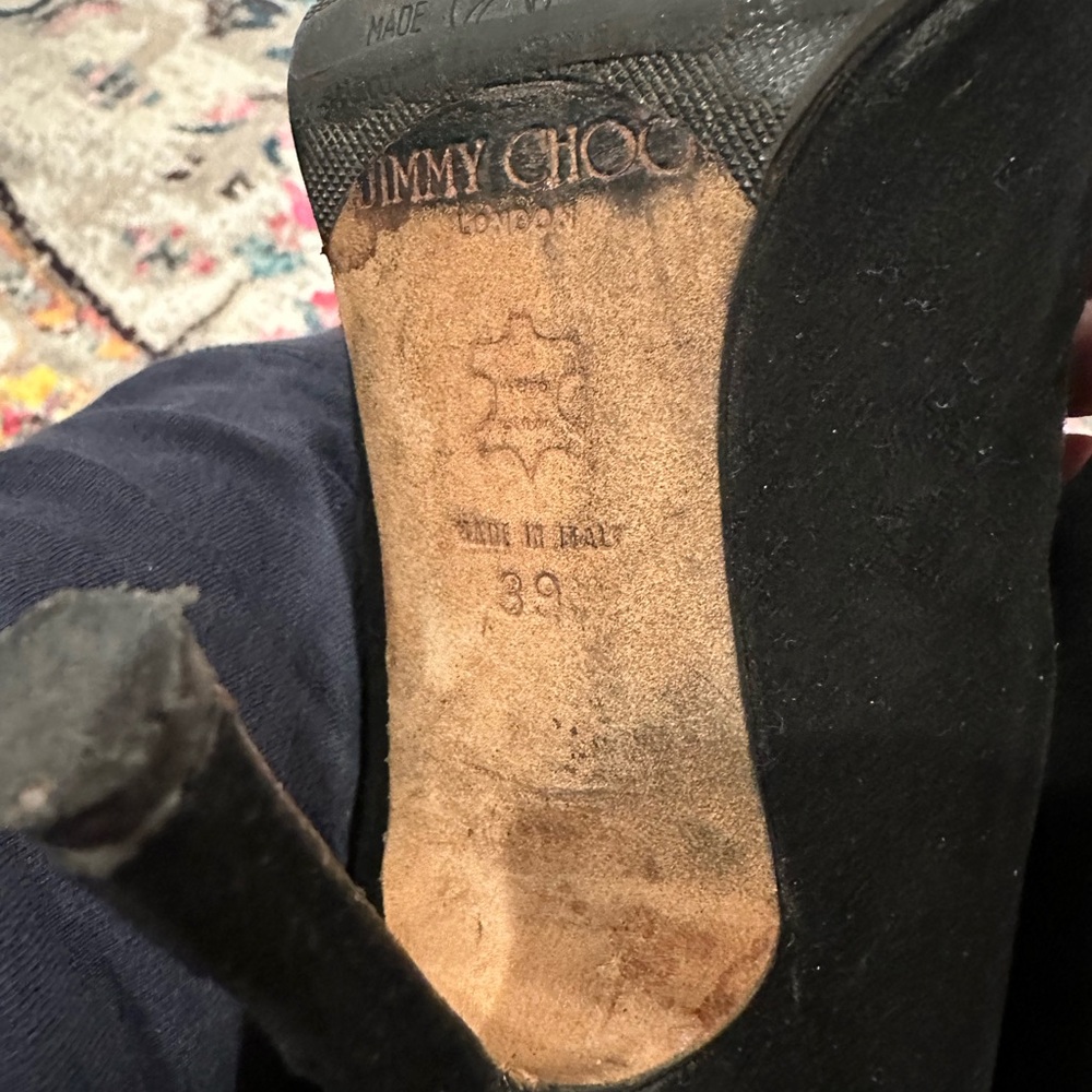 Jimmy Choo Holly Kneel High Boots in Black Suede 39 - Picture 8 of 10